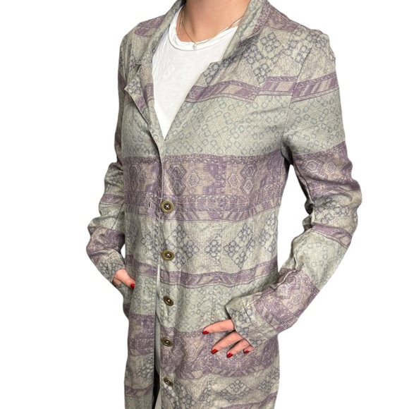 Free people Rare style! Linen Duster/Jacket - Picture 3 of 10